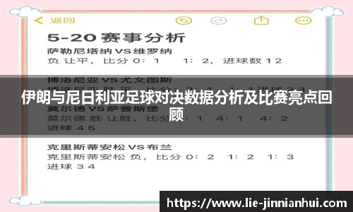 伊朗与尼日利亚足球对决数据分析及比赛亮点回顾